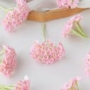 Umělé dekorační květiny drobné květní svazky 7 cm hedvábí květinová dekorace do věnců aranžmá svatebních ozdob interiéru 11