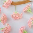 Umělé dekorační květiny drobné květní svazky 7 cm hedvábí květinová dekorace do věnců aranžmá svatebních ozdob interiéru 7