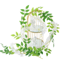 Umělé závěsné girlandy převislé květinové dekorace 2 m vícebarevné pro svatbu pergolu balkon terasu stěnu interiér 5