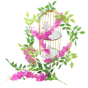 Umělé závěsné girlandy převislé květinové dekorace 2 m vícebarevné pro svatbu pergolu balkon terasu stěnu interiér 4