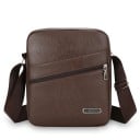 Umhängetasche für Herren, 24 × 20 × 6 cm, wasserdichte Umhängetasche aus Nylon, lässige Reisetasche aus Kunstleder mit Reißverschlusstasche 3