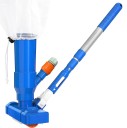 Underwater Pool Vacuum Cleaner with Brush 3-Piece Telescopic Pole Universal Handle Handheld Vacuum Cleaner for Cleaning Pool Floor and Walls 1