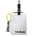 Underwater Writing Slate 20 x 14.6 cm Writing Board with Pencil Waterproof Notepad Communication Aid for Divers Technical and Recreational Diving 3