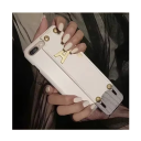 Unghii artificiale moderne 24 buc Coffin forma Pentru manichiura acasă Artă unghii purtabilă cu design de linii curate 2