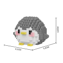 Unique Mini Building Set Penguin 6.5 x 5.2 x 4.2 cm Underwater Ocean World Particle Blocks Creative Educational Animal Model Compatible Small Building 2