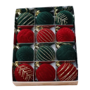 Unique Set of 12 Christmas Baubles 6 cm Each Bauble with a Different Pattern Tree Decorations Christmas Decorations 6 x 6 x 7 cm 3