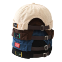 Unisex Baumwollmütze ohne Schirm Verstellbare Dockermütze Streetwear Hip Hop Stil Retro Kuppelmütze für Männer und Frauen 3