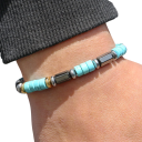 Unisex Beaded Bracelet with Stone 18-19 cm Elegant Bracelet Made of Natural Stones for Everyday Wear, Modern Style, Suitable for All Occasions 2