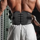 Unisex bederní pás opěrka s nastavitelnou kompresí velikost XL obvod pasu 95 až 115 cm prodyšná síťovina korektor držení těla černá 2