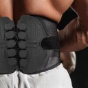 Unisex bederní pás opěrka s nastavitelnou kompresí velikost XL obvod pasu 95 až 115 cm prodyšná síťovina korektor držení těla černá 3