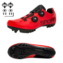 Unisex cyklistické boty s dvojitým otočným zapínáním a kufry nylon PU kůže EVA bavlna pro silniční i sportovní cyklistiku 2