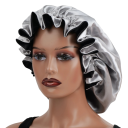 Unisex Double-Layer Satin Sleep Cap Polyester Universal Size for Women and Men Comfort Hair Protection 9