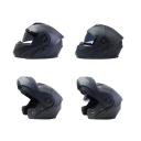 Unisex Full Face Motorcycle Helmet Black-Gold Flip-Up with Double Lens Design for Better Visibility and Protection 2