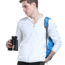 Unisex lätt regnjacka med huva, dragkedja, polyester, spandex för skydd mot regn och utomhusbruk 15