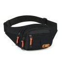 Unisex mavetaske 35 x 15 x 5 cm Vandtæt taske til mobiltelefon og dokumenter Sportsmavetaske med flere lommer Holdbar strop Lynlåslomme til både 2