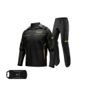 Unisex Motorcycle Rain Suit Jacket and Trousers Ultralight 3-Layer Polyester TPU with Hood Reflective Elements Waterproof Zip 1