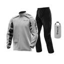 Unisex motorkleding regenpak jas en broek ultralicht 3-laags polyester TPU met capuchon overschoenen en reflecterende elementen 6