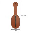 Unisex pénztárca aprópénzhez 25,4 x 7,8 cm Syntetikus bőr Sárgaréz Cipzár védő klapkával övcsattal 4