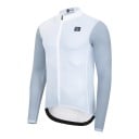 Unisex Radtrikot mit langen Ärmeln und durchgehendem Reißverschluss, kontrastfarbigen Ärmeln und niedrigem Stehkragen für Rennrad 2