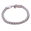 Unisex srebrny bransoletka 925 srebro sterlingowe 4mm szerokości Elegancki design dla mężczyzn i kobiet Wysokiej jakości materiał do codziennego 1