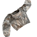 Unisex zip hoodie med hætte og lommer Grå camouflagemikina i let polyester Stilfuldt sportstøj til kvinder og mænd 5