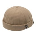 Unisexowa czapka z bawełnianego sztruksu bez ronda Regulowany retro kapelusz dockerski Styl streetwear hip hop Kopułowy modny kapelusz 3