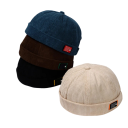 Unisexowa czapka z mankietem bez ronda z bawełny Regulowany retro kapelusz dockerski Styl streetwear hip hop Kopułowa czapka dla mężczyzn 6