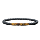 Unisexowy koralikowy bransoletka onyx 4mm 19,5cm Elegancka czarna bransoletka dla mężczyzn i kobiet, naturalny onyx, odpowiednia do codziennego noszenia 7