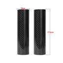 Universal Carbon Front Fork Protectors for Motorcycles 172 mm Black Glossy with Carbon Pattern Pair of Hard Plastic Covers 2