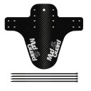 Universal Front and Rear Bicycle Mudguard Black with Colourful Carbon Pattern Ultralight Flexible Mud Guard for Road and Mountain Bikes 6