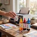 Universal Ink 4 pcs 100 ml Black Cyan Magenta and Yellow Water-Based For HP Canon Epson and Brother For Refilling Cartridges and CISS 3