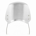 Universal Motorcycle Windscreen for Round Headlight Aluminium Shield and Stainless Steel Mount Wind Deflector 5