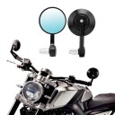 Universal Motorcykel Bakspejle 2 stk. 22 mm CNC Aluminium Blå Glas Styrendebeslag Justerbar Vinkel Praktisk Justering 2