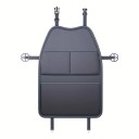 Universal PU Leather Back Seat Cover with Pockets, Waterproof Protector Against Scuffs and Dirt 1