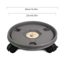 Universal Round Tray on Wheels 23–26 cm Plastic Mobile Plant Stand Durable with Lockable Braking Wheels 6