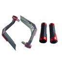 Universal Wind Deflector for Motorcycle, Scooter and Electric Bike Handguard with Aluminium Reinforcement and Grip Set 2