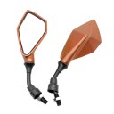 Universale motorcykel bakspejle 2 stk. 10 mm gevind ABS konstruktion Bredde 23 cm Justerbar vinkel Velegnet til scootere og motorcykler 12