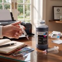 Universaltinte 250 ml Nachfüllset mit 2 Spritzen für Canon HP und Epson 301 302 304 305 Deskjet und EcoTank 7