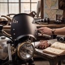 Universeel voorruit voor motorfiets Voor ronde lichten Aluminium schild RVS houder Bescherming tegen wind en insecten 5