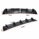 Universele achterbumper diffuser dubbele vleugel 81,5 x 16,5 x 5,5 cm ABS carbonlook beschermstrip voor auto aanpassing 2