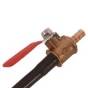 Universele hulpfuelgastank voor motorfiets 2 l Plastic draagbare tank met slang en haak voor motorservice en testen 4