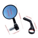 Universele motorfiets achteruitkijkspiegels 2 stuks 22 mm CNC aluminium blauw glas stuur stuurbevestiging verstelbare hoek handige aanpassing 3