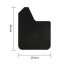 Universele set van 4 stuks spatborden 38,5 cm × 29,3 cm Zwarte spatbeschermers voor auto SUV pickup bus bescherming van wielkasten tegen modder en stenen 2