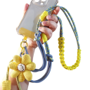 Universele telefoonkoord over de schouder met bloem Verstelbare strap voor mobiel koord om de nek telefoonhouder crossbody 1