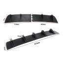 Universell diffusor för bakre stötfångare dubbelvinge 81,5 x 16,5 x 5,5 cm ABS svart skyddslista för att ändra bilens utseende 2