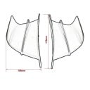 Universella aerodynamiska vingspetsar för motorcykel ABS spoiler 175x100 mm självhäftande design matt svart 7