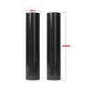 Universella kolfiber skydd för motorcykelns främre gaffel 202 mm svarta glänsande med kolfibermönster par skyddskåpor av hård plast 2