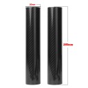 Universelle Carbon-Gabelschutz für Motorräder 260 mm schwarz glänzend mit Carbon-Muster Paar Schutzabdeckungen aus robustem Kunststoff 2