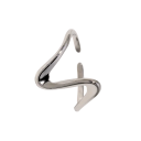 Universelle einstellbare Größe Offener Damenring aus Edelstahl Eleganter moderner minimalistischer Ring mit abstrakter Linie 2