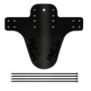 Universeller Fahrradschutzblech vorne und hinten schwarz mit buntem Karbonmuster ultraleicht flexibler Schmutzschutz für Straßen 5